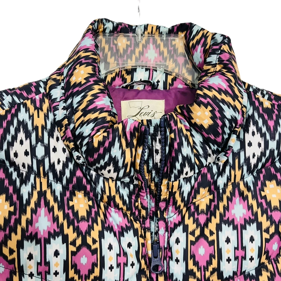 Chaqueta Abrigo Levi's Puffer Pato Plumón y Pluma Estampado Geométrico Cremallera Talla XL Foto 2 de 4