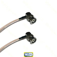 RG316 BNC MALE ANGLE to BNC MALE ANGLE Coaxial RF Pigtail Cable ships from USA
