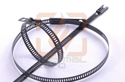 TITANIUM LAVA EXHAUST WRAP TURBO MANIFOLD HEADER HEAT 1 "x 50 FT BLACK TIES KIT - Imagen 3 de 3