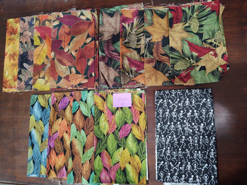Lot of Fat Quarter Fall Colors Cotton Fabric 13 Pieces New