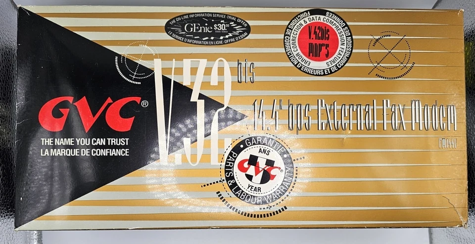 GVC V.42bis External Fax Modem Model 14400 MNP5  (A8) - Image 2 of 4