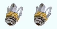 (2 PACK) REAN NYS230 1/4" Stereo Open Circuit Panel Mount Jack w/ Solder Tabs