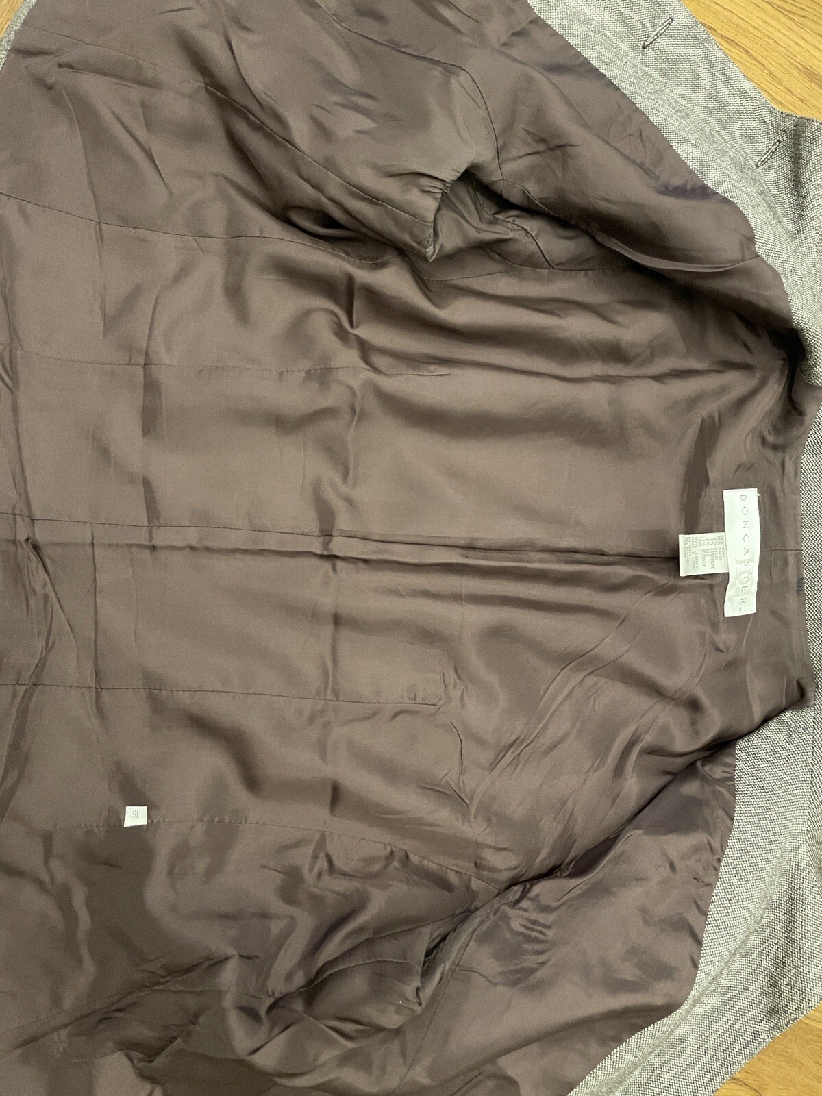 Doncaster Brown Wool & Leather Jacket Blazer | Si… - image 5