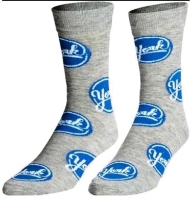 York Peppermint Patty Crew Length Novelty Socks Shoe Size 6-12 NEW