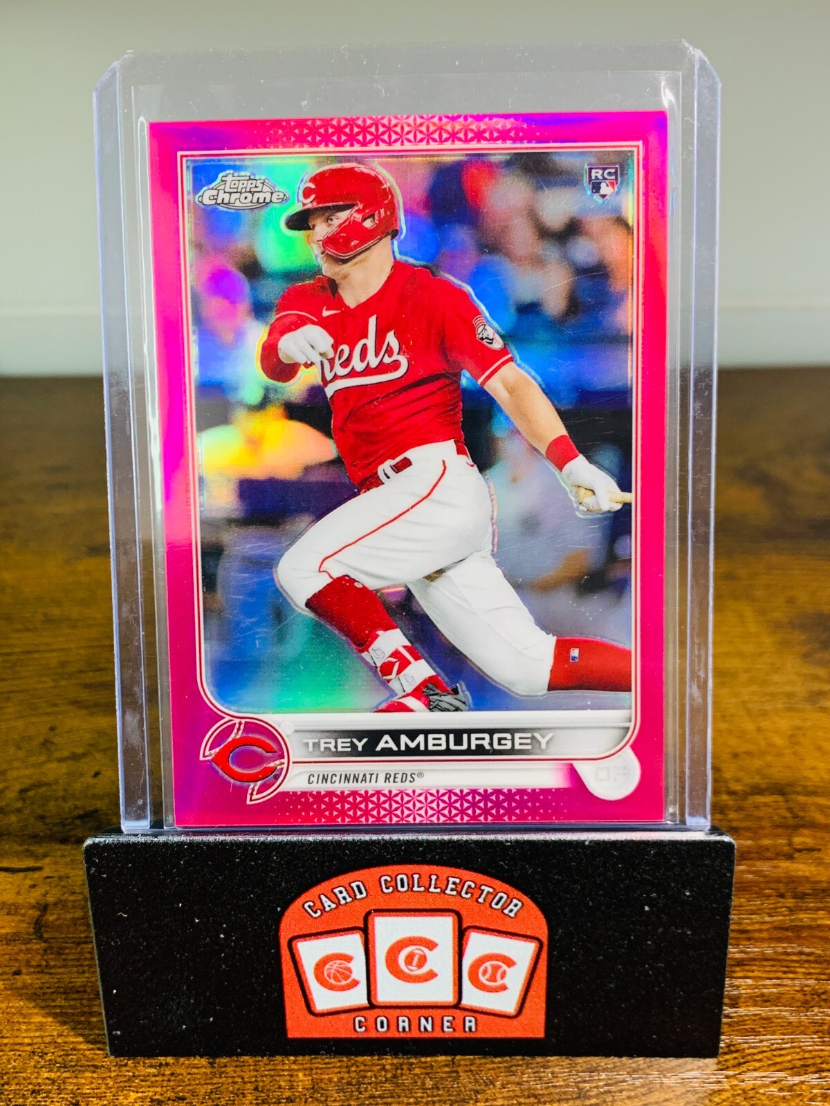2022 Topps Chrome Magenta Refractors #61 Trey Amburgey /399 Reds