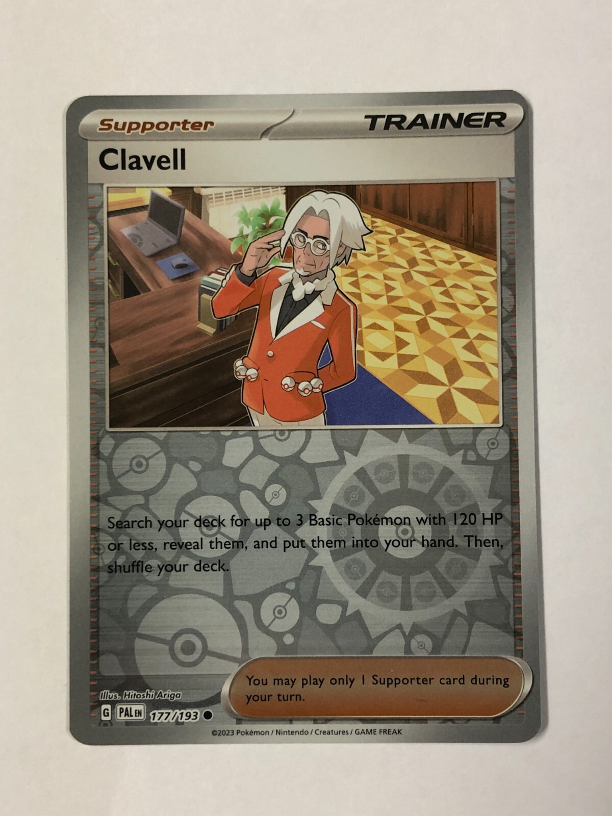 Pokemon Card Paldea Evolved Reverse Holographic Clavell 177/193 Near Mint