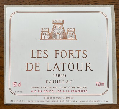 1999 Les Forts De Latour Label