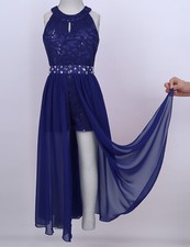 Kids Flower Girls Dress Party Wedding Bridesmaid Formal Princess Sequins Dresses