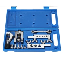Flaring and Swaging Tool Kit - 45 Degree Brake Line Tubing Copper W/Tube Cutter