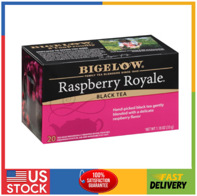 Bigelow Raspberry Royale Tea Bags 20-Count Boxes Pack of 6, 120 Tea Bags Total.