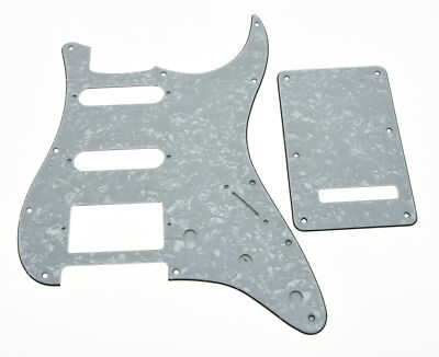 KAISH 11 Hole Guitar HSS Pickguard Back Plate for Fender MIM Strat/Stratocaster