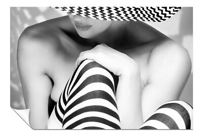 Abstrakte schwarz & weiß Zebra Socken künstlerisches Poster Wandkunst Wohndeko