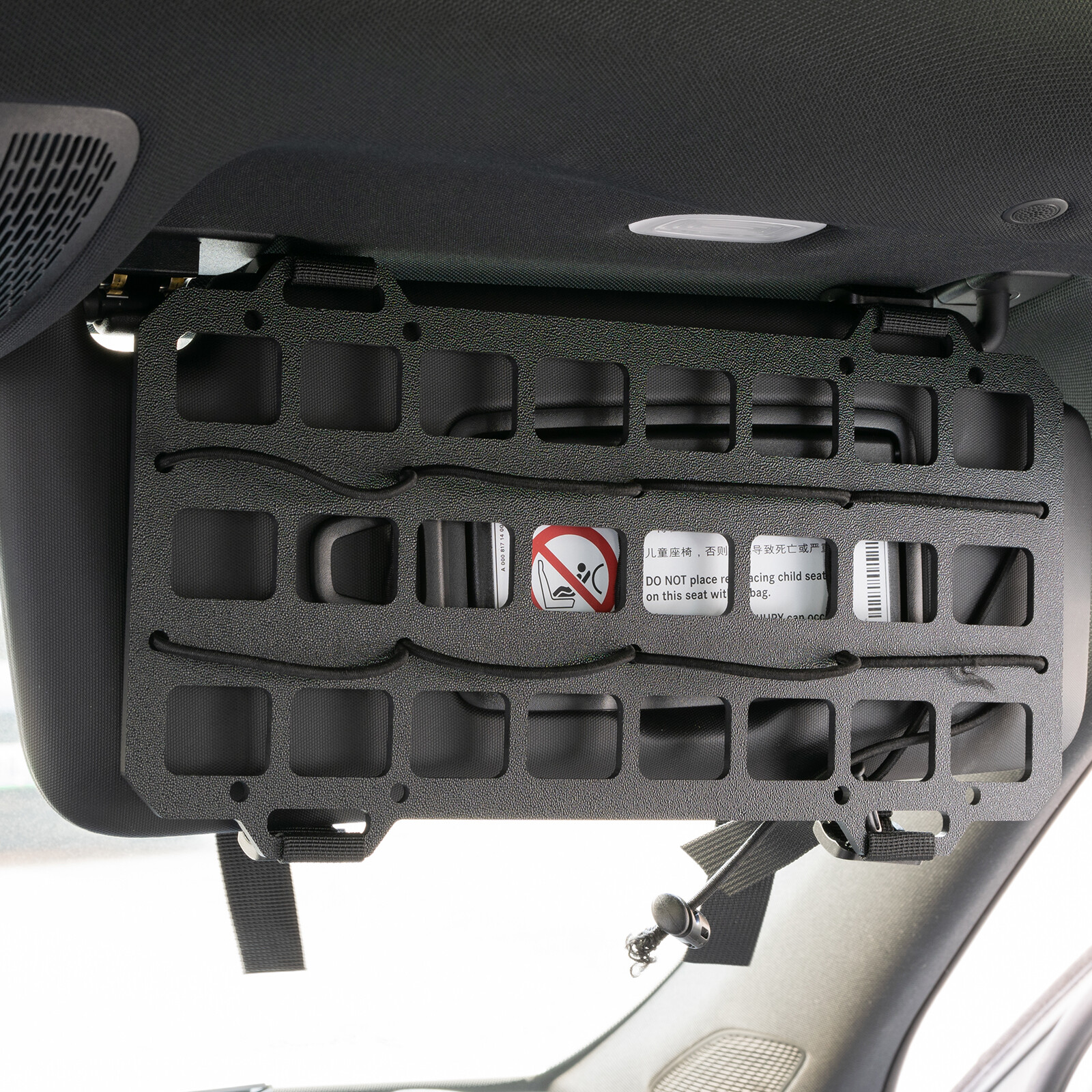 12x6 Tactical Molle Panel Car Visor Organizer for Gear Storage