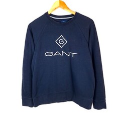 GANT Kid's Jumper Size 15 Years 170 CM Crew Neck Blue Jersey Pullover Cotton