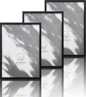 Bilderrahmen A3 Schwarz Holz 3Er Set Fotorahmen 30X42Cm Holzrahmen Din A3