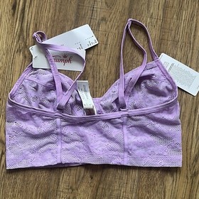 Triumph Smart Deco Bustier Bralette Lace Lingerie, size 1, pink, UK 8-14