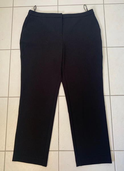 REGATTA ZIP FLY STRAIGHT LEG THICK BLACK BUSINESS DRESS PANTS SIZE 14 AU