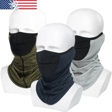 UPF 50 UV Sun Protection Face Mask Face Cover Neck Gaiter Cooling for Men Women