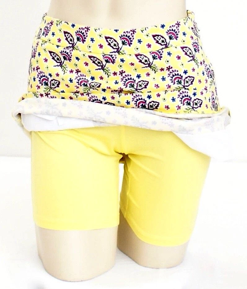 Polo Golf Ralph Lauren Amarillo Floral Falda Corta con Pantalones Cortos Para Mujer Talla 2 Nuevo con Etiquetas Foto 2 de 4