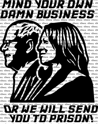 Mind Your Own Damn Busines Or We Will Send You To Prison Decal US Made