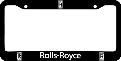 #ad Rolls Royce Black Stainless Steel License Plate Frame $19.95