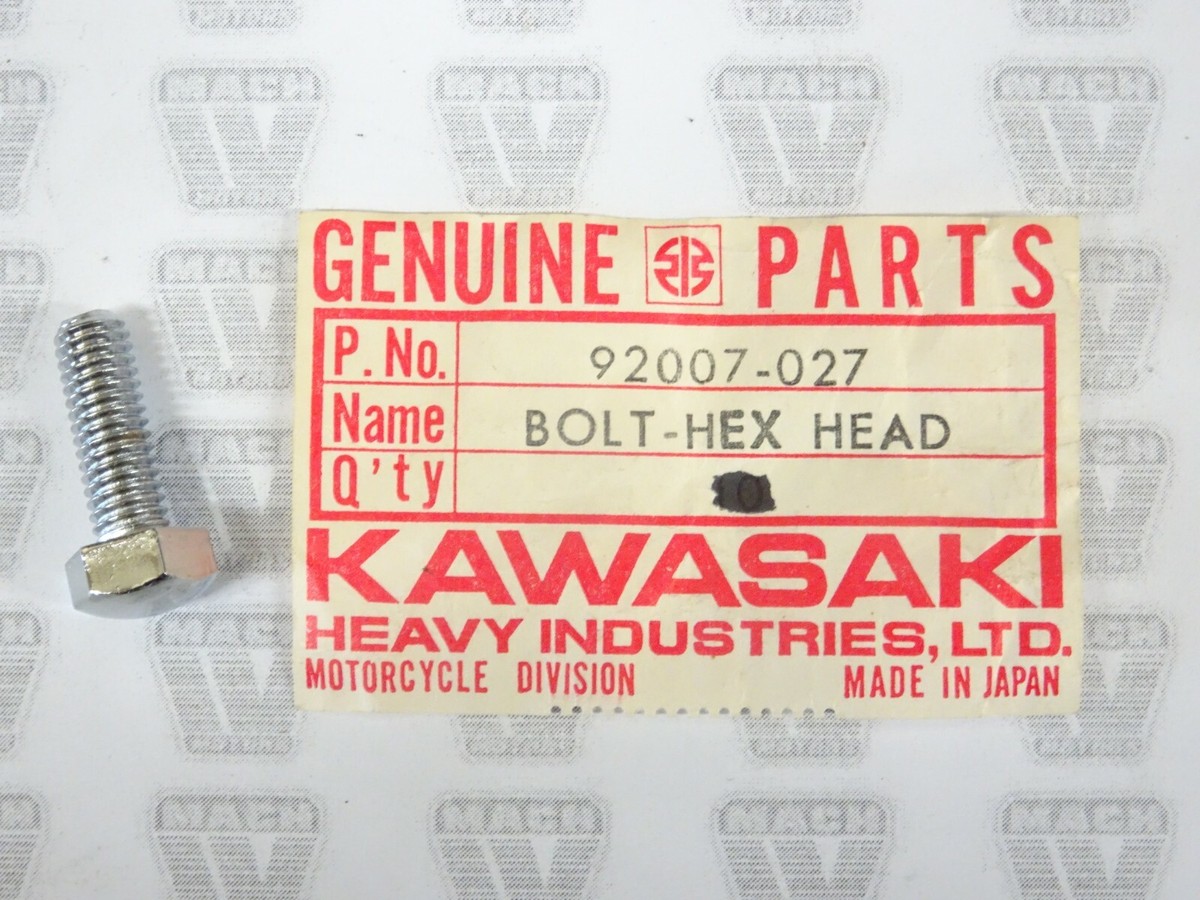 Kawasaki NOS NEW 92007-027 Hex Head Bolt 6x18 F9 MC1 | eBay