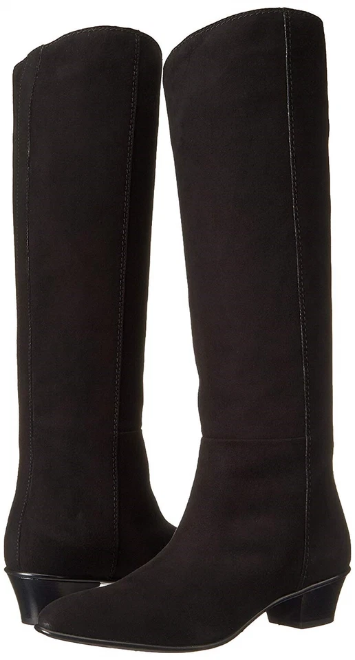 Costume National Womens Stivale Tall Black Suede boots sz 37 - Image 2 of 4