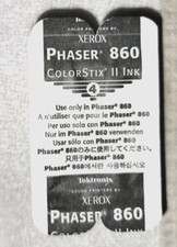 XEROX, PHASER 860, COLORSTIX II INDIVIDUAL INK CARTRIDGE, OLD STOCK, NEW SEALED
