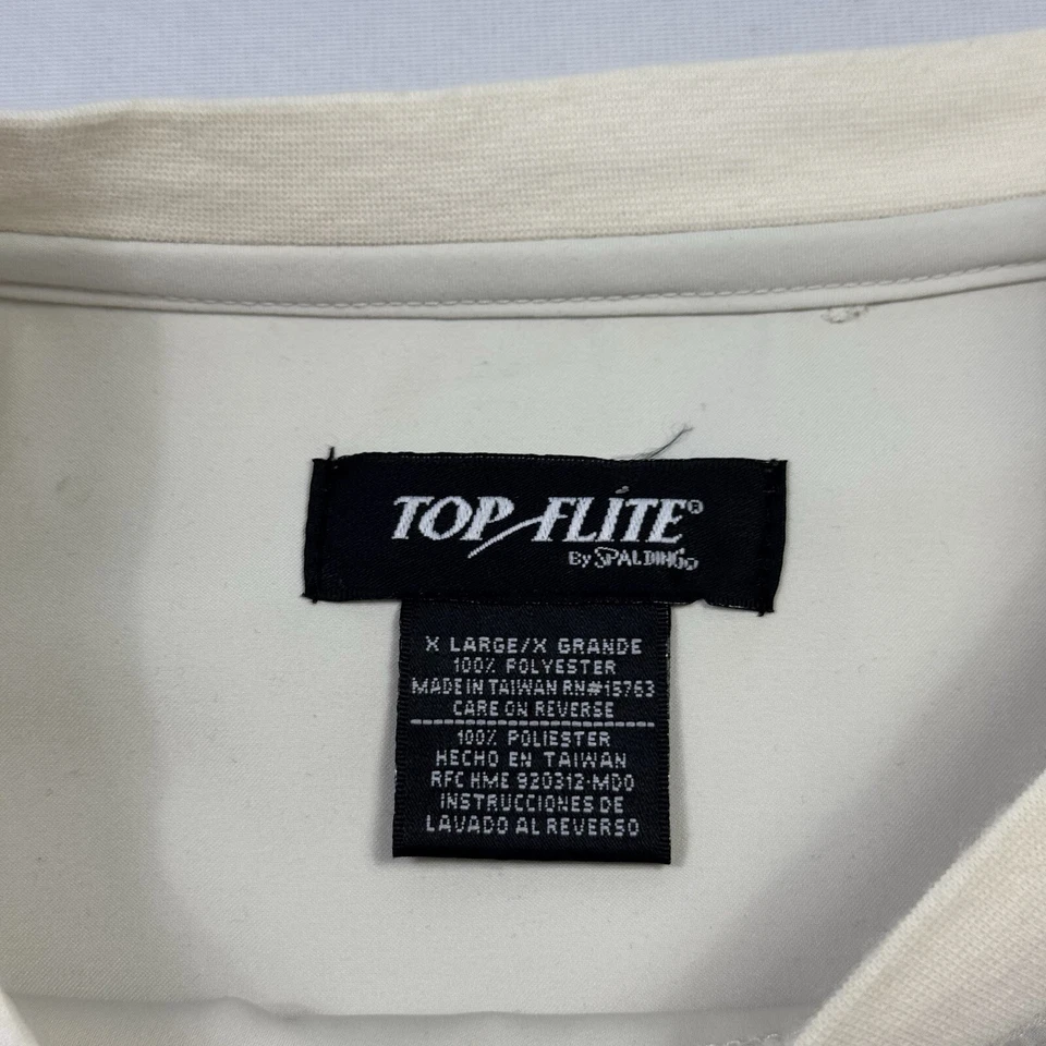 Chaqueta de golf cortavientos Top Flite para hombre poliéster color crema extra grande Foto 3 de 4