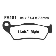 Pareja De Pastillas EBC EPFA EPFA181HH Para Ducati 1100 Multistrada 2017-2020