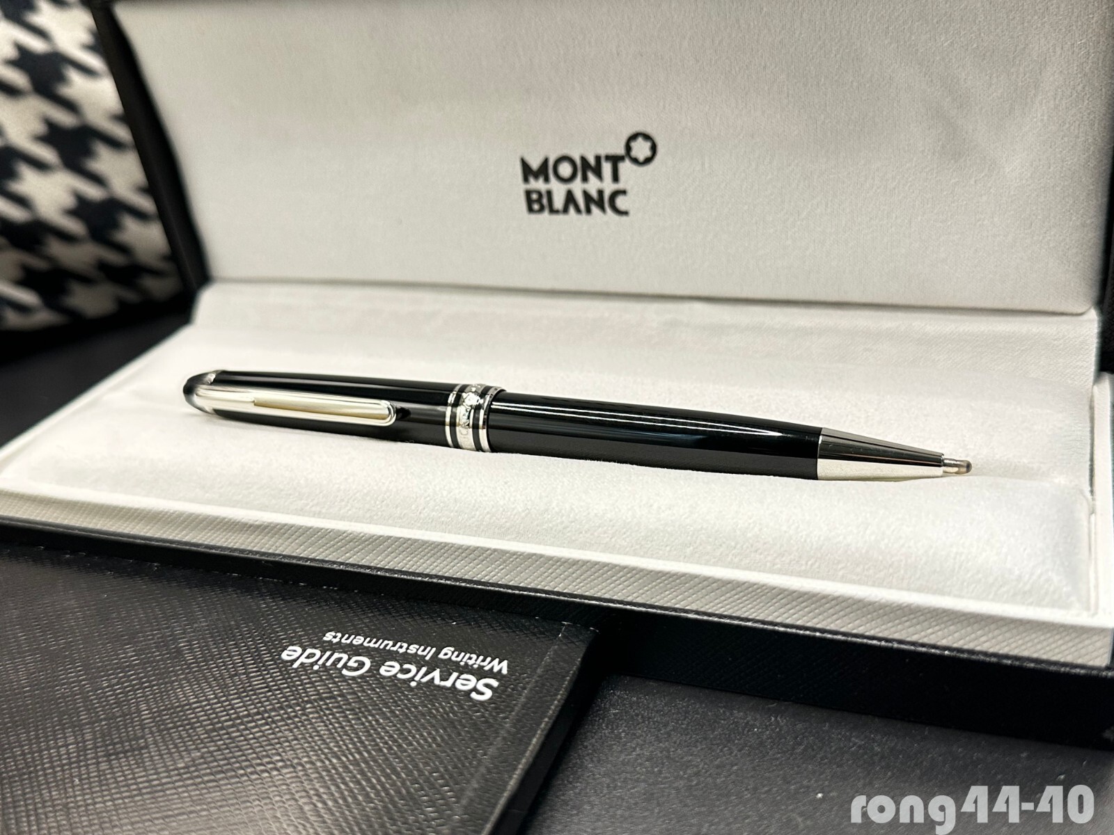New Montblanc Meisterstuck 164P Black Classique Silver Trim Ballpoint Pen