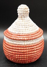 Hand Woven West African Basket With Lid, Senegal