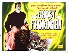 1942 The Ghost Of Frankenstein Movie Poster 11X17 Lon Chaney Bela Lugosi ⚡🍿
