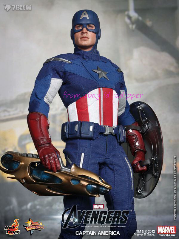 Perfect Hot Toys Mms174 1/6 The Avengers: Captain America Action