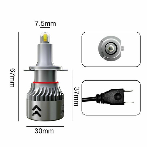 360° Side H8 H9 H11 H1 H7 9005 9006 LED Headlight Bulbs Hi/Lo Beam 30000Lm Light - Picture 14 of 17