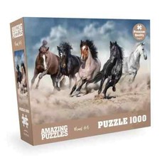 Wild Horses PUZZLES 1000 Piece Jigsaw Puzzle 19x27in - Carefully Crafted Pieces
