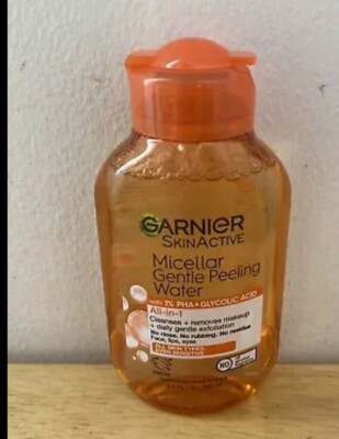 Garnier SkinActive Micellar Gentle Peeling Water All-in-1 Travel Size 3.4 fl oz
