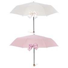 Portable Auto Folding Rain Umbrella Large Bowknot Water Resistant Design