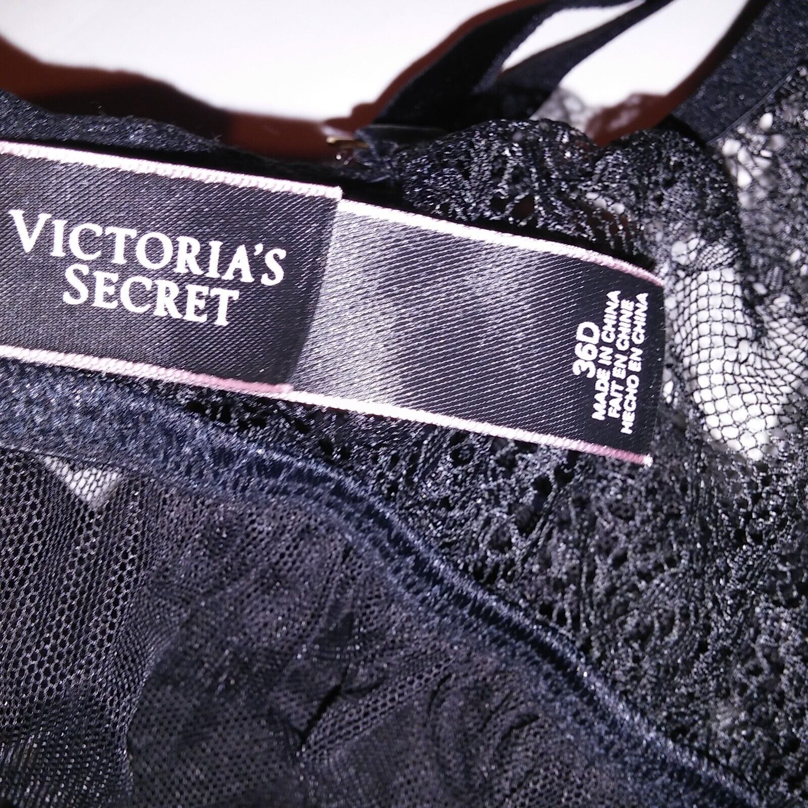Victoria Secret Lingerie Babydoll 36D Black Sheer… - image 8