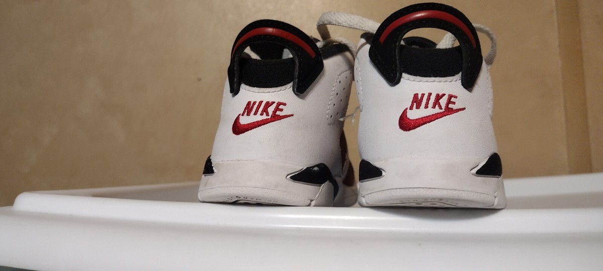 12cm ジョーダン6 レトロ　リトルフレックス　カーマイン　ベビーシューズ Nike AIR Jordan 6 Retro Carmine Baby Shoes Size 5c Red White