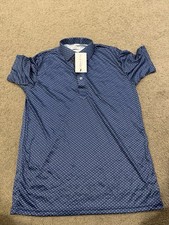 Collars And Co Men s Blue Polo Short Sleeve Men s Size Large NWT