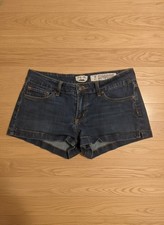 Indigo Rein Women Dark Wash Denim Jean Shorts Size 11 Cotton Blend - Great