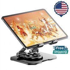 Adjustable Laptop Stand Foldable Aluminum Ergonomic Riser 360 Rotating Base