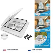 GDDGHS 14x14  RV Roof Vent with 12V Fan for Camper Trailer