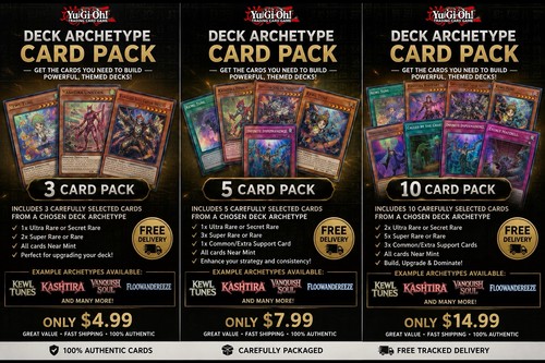 Yu-Gi-Oh! TCG Deck Archetype Bundles 3, 5, and 10 Card boosters English all Mint