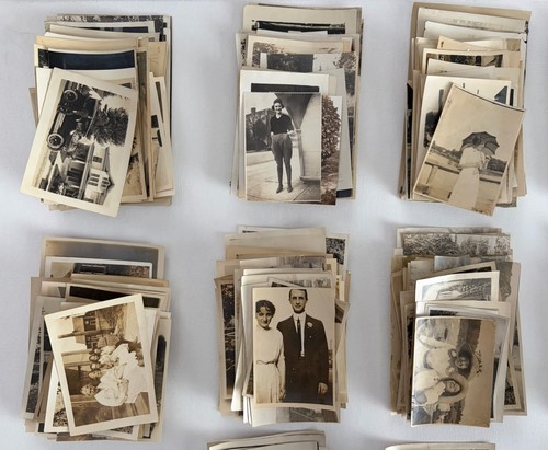Mixed Lots Of 25 Antique Snapshot Photo Original B&W Sepia Early 1900s
