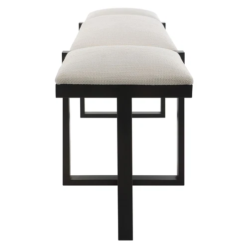 Uttermost Triple Cloud Modern Upholstered Bench - Picture 4 of 5