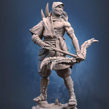 Yin Male Human Rogue/Archer/Fighter/Ranger Unpainted Miniature  D D DnD Mini
