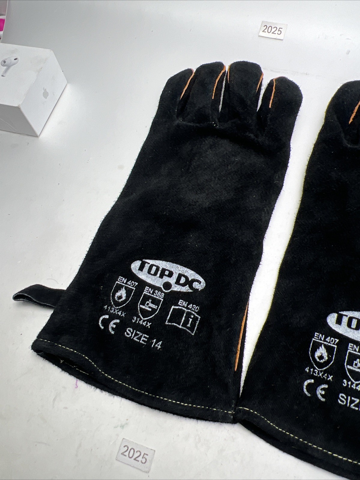 Top Dc Gloves Size 16 Leather Heat Resistant for Mig Tig Welders Grilling