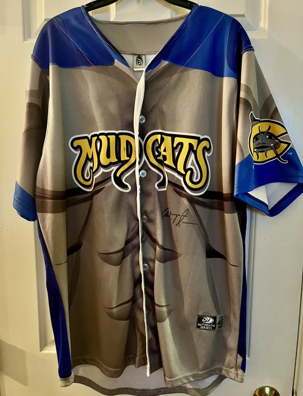 Carolina Mudcats Autographed Minor League Game Worn Milwaukee Brewers Jersey 